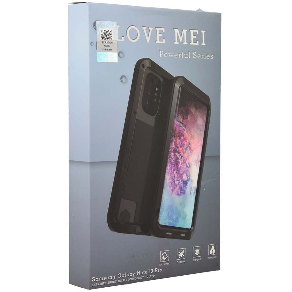 Oryginalne Pancerne Etui marki LOVE MEI z serii Powerful dla Samsung Galaxy Note 10 Plus